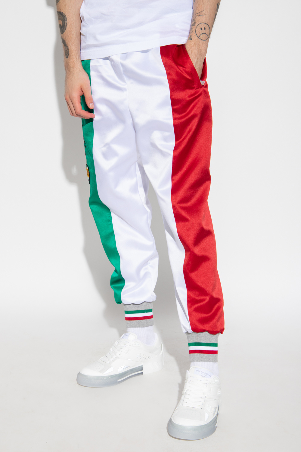 Mens satin store joggers